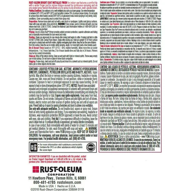 Gold, Rust-Oleum Stops Rust Bright Coat Metallic Spray-7710830, 11 oz | Walmart (US)