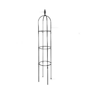 maocao hoom 5.7 ft Garden Obelisk Trellis ; Lightweight Rustproof Plastic Coated Metal Tall Tower... | The Home Depot