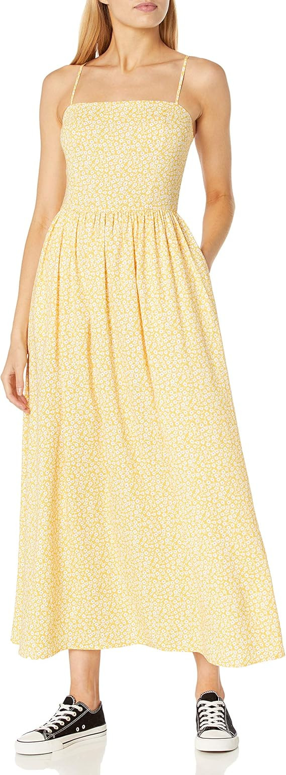 Goodthreads Women's Georgette Smock-Back Cami Maxi Dress | Amazon (US)