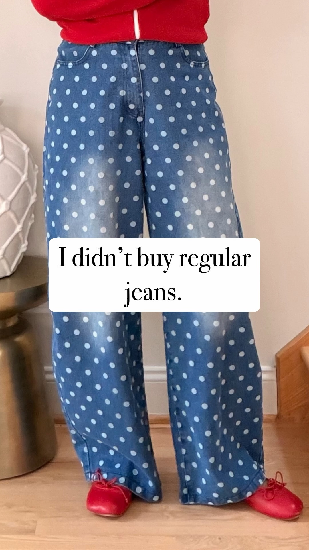 Just added these to my storefront — linked!
Polka dot barrel wide-leg jeans that actually earn their place after a closet cleanse. Styled two ways so you can see exactly how versatile they are.
Look 1: Black cropped sweater + Adidas + stacked jewelry. Cool and effortless.
Look 2: Red zip sweater + red ballet flats. Full commitment. Full fun.
One statement piece. Two completely different moods. That’s the whole point.

The polka dot jeans are by Omirad Official and they are not on LTK.  Added 2 similar ones from ASOS.



#LTKootd #LTKOver40