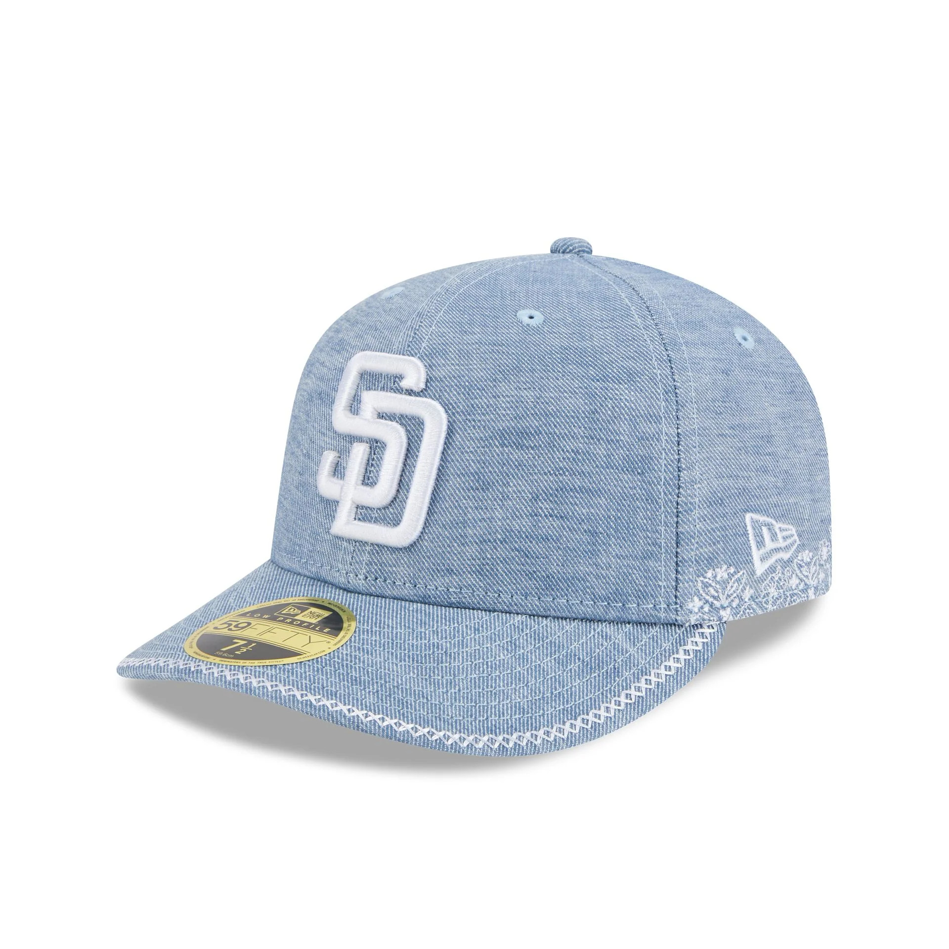 San Diego Padres Hand Stitched Chambray Low Profile 59FIFTY Fitted Hat | New Era (US)