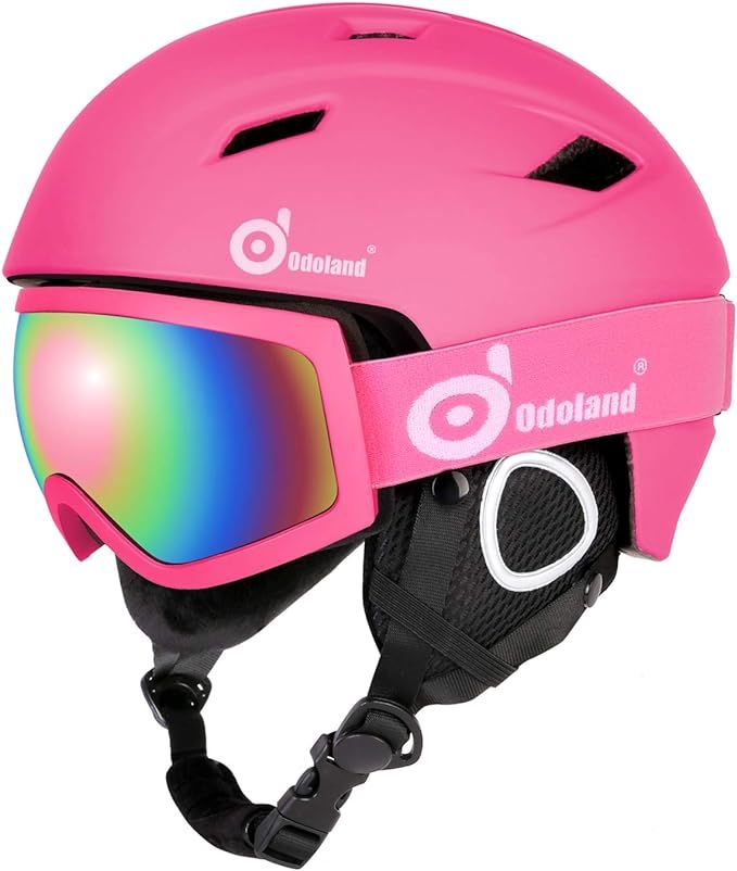 Odoland Snow Ski Helmet and Goggles Set, Sports Helmet and Protective Glasses - Shockproof/Windpr... | Amazon (US)