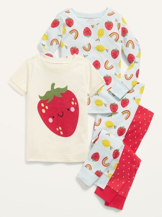 Unisex Graphic 4-Piece Pajama Set for Toddler & Baby | Old Navy (US)