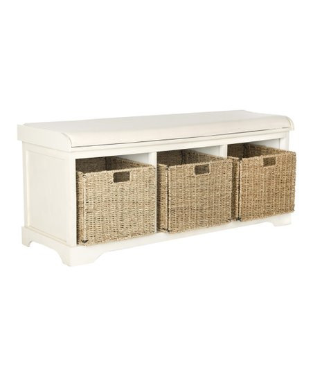 SAFAVIEH White Lizzie Storage Bench | Zulily