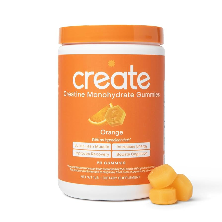 Create Creatine Monohydrate Gummies for Men & Women, Boost Focus, Strength, and Endurance, Anti-M... | Amazon (US)