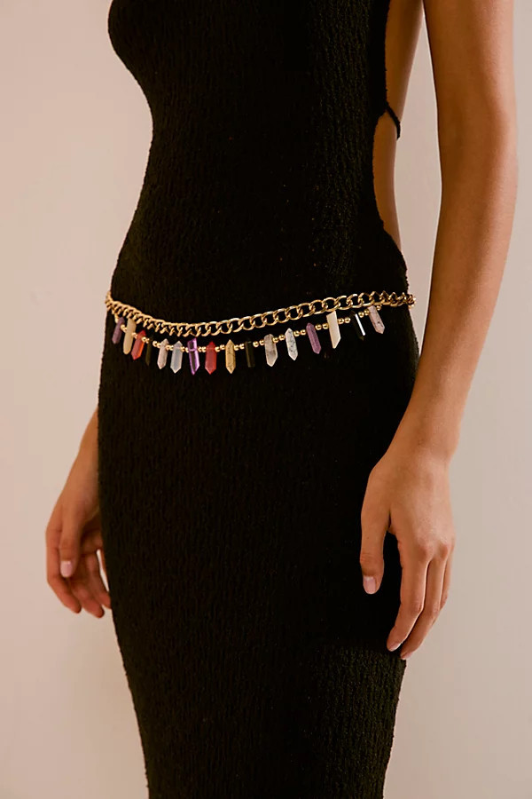 Crystal Clear Chain Belt at Free People in Kryptonite | Free People (UK)
