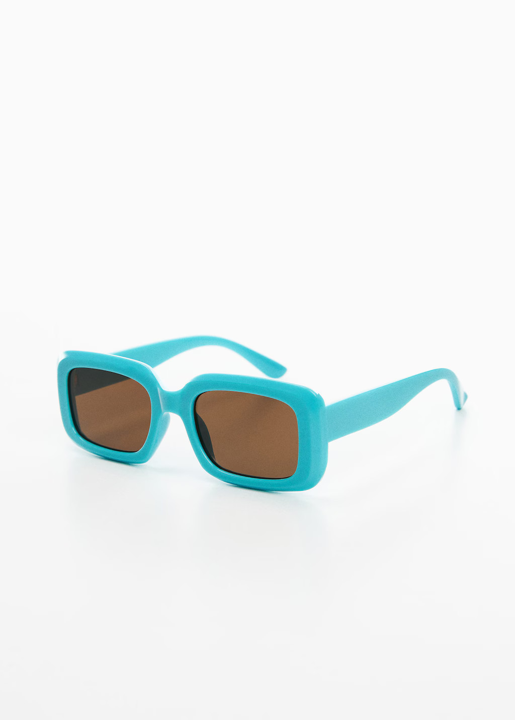 Rectangular sunglasses turquoise - Woman - One size - MANGO | Mango (US/MX/AU)