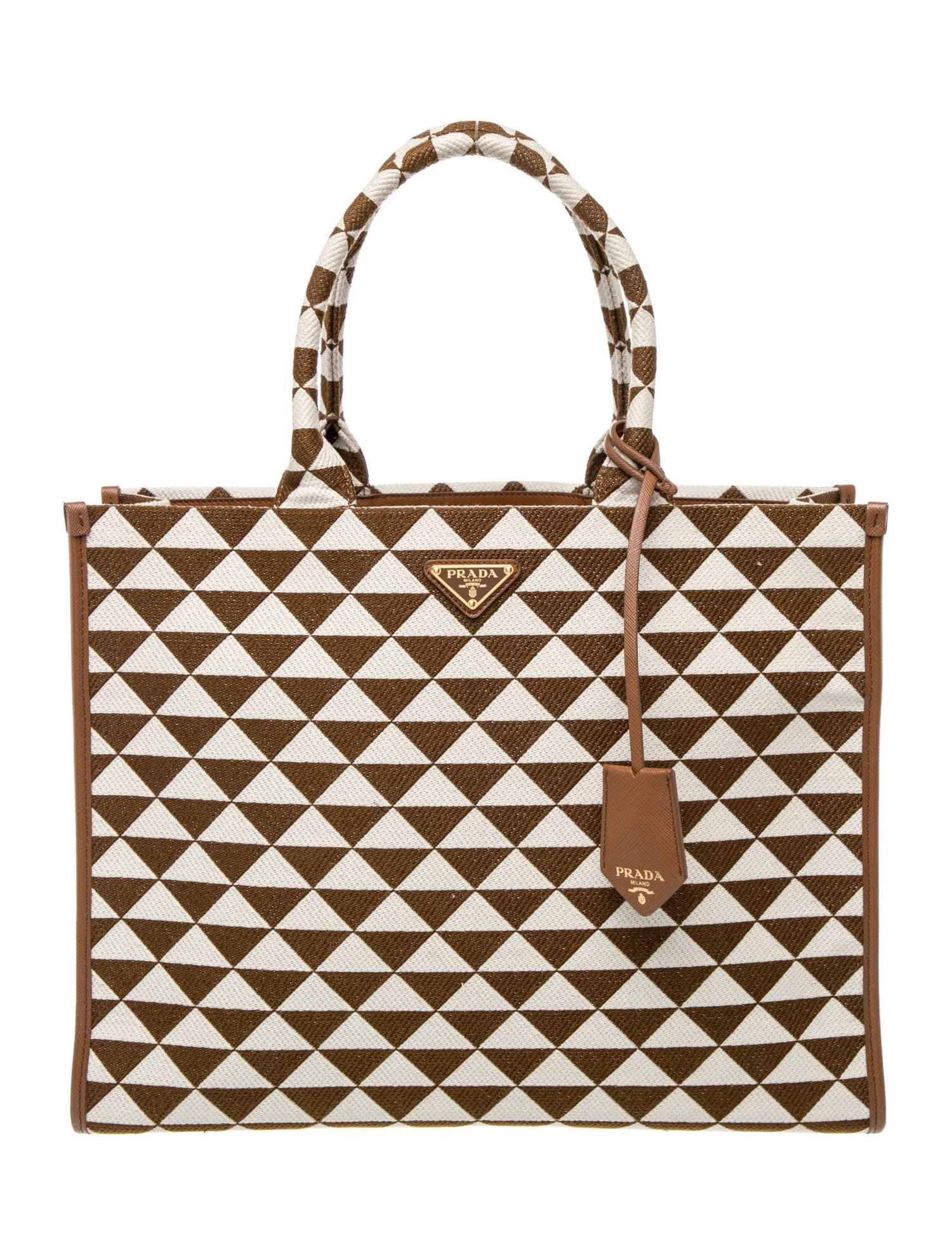 Enameled Metal Triangle symbole tote bag Large | The RealReal