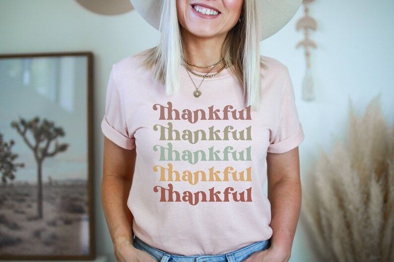 Read the full title
    Fall Color Thankful l | Thankful Tee | Cute Fall Shirts | Women's Fall Te... | Etsy (US)