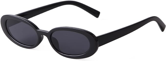 ADE WU Retro Oval Sunglasses for Women 90s Trendy Vintage Chic Narrow Oval Frame Sun Glasses UV P... | Amazon (US)