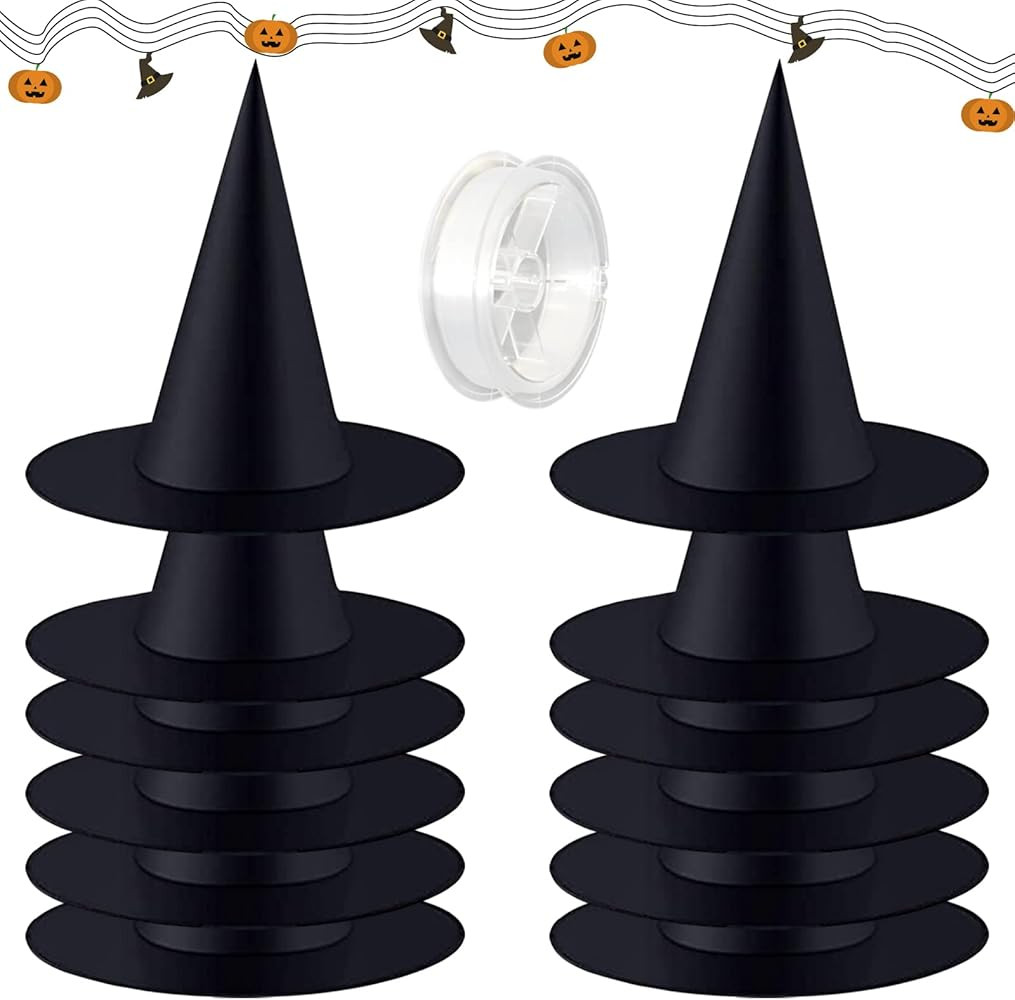 Legigo Halloween Costume Witch Hat- Black Hanging Witch Hat Decoration Witch Costume Accessories ... | Amazon (US)
