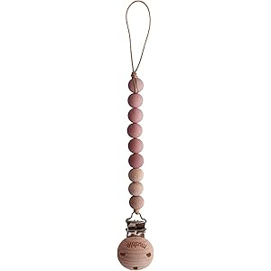 mushie Pacifier Clip Holder | Cleo (Powder) | Amazon (US)