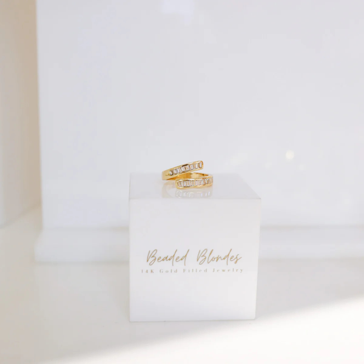 Sam Baguette Diamond Ring | Beaded Blondes