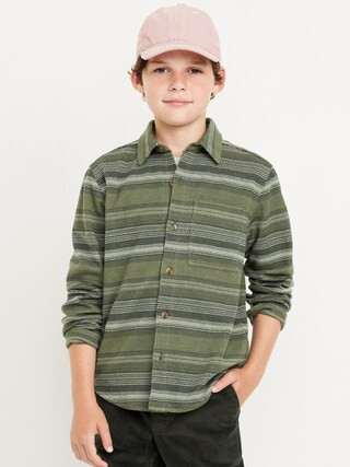 Long-Sleeve Jacquard Knit Pocket Shirt for Boys | Old Navy (US)