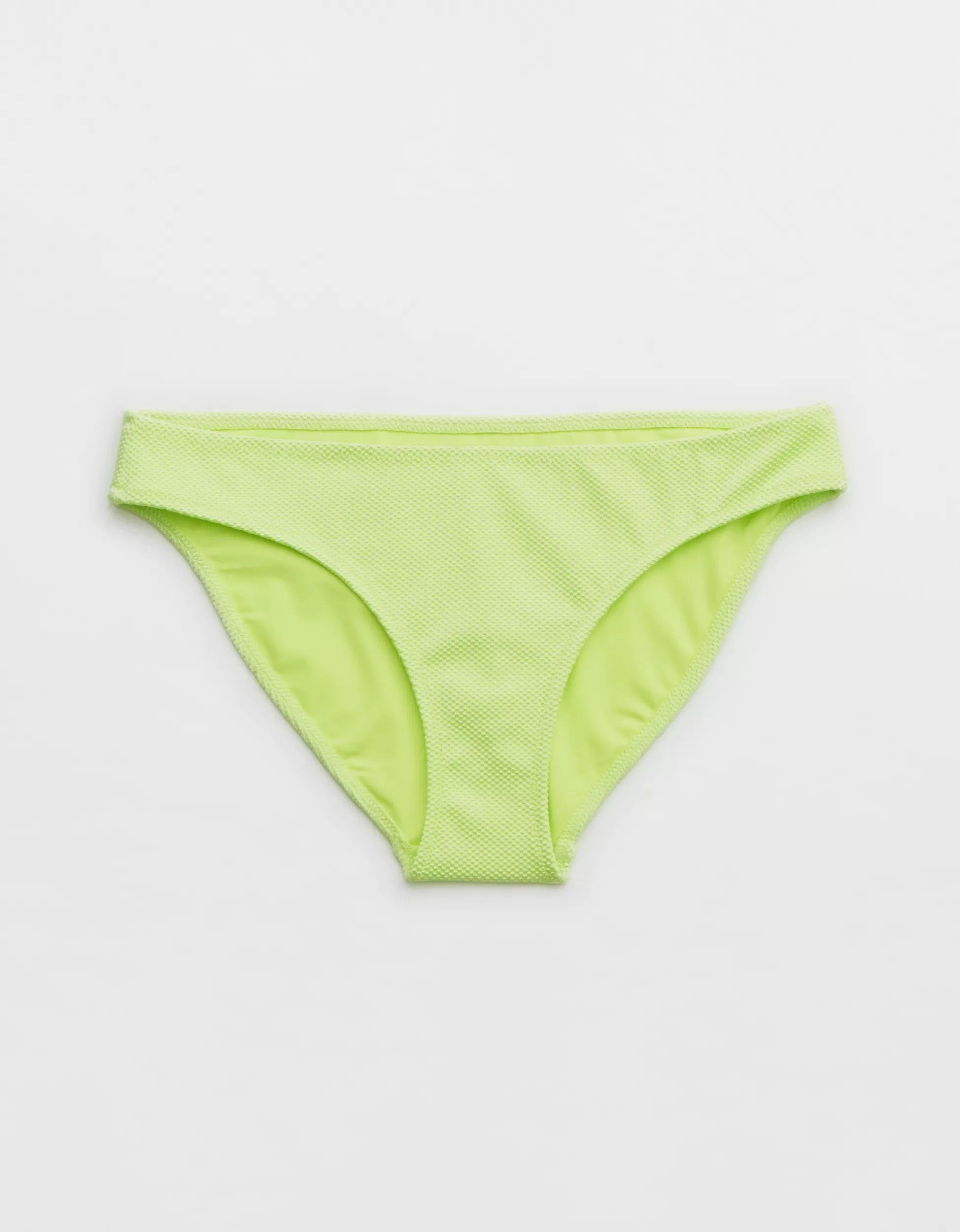 Aerie Shine Pique Full Coverage Bikini Bottom | Aerie