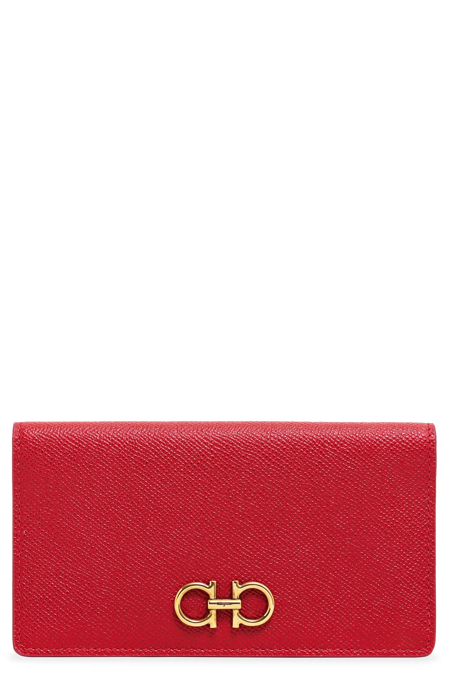 Salvatore Ferragamo Gancio Leather Continental Wallet | Nordstrom