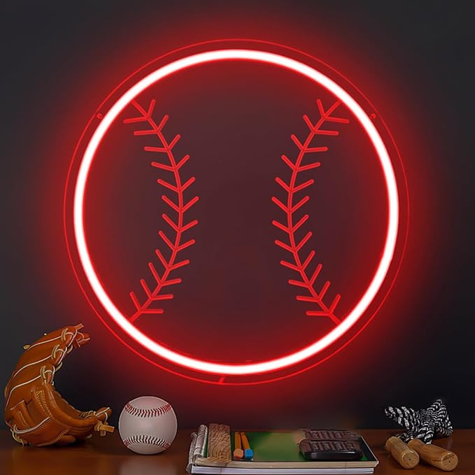 Baseball Neon Sign for Bedroom Dimmable Neon Baseball Led Signs Sport Lights for Wall Decor Bedro... | Amazon (US)