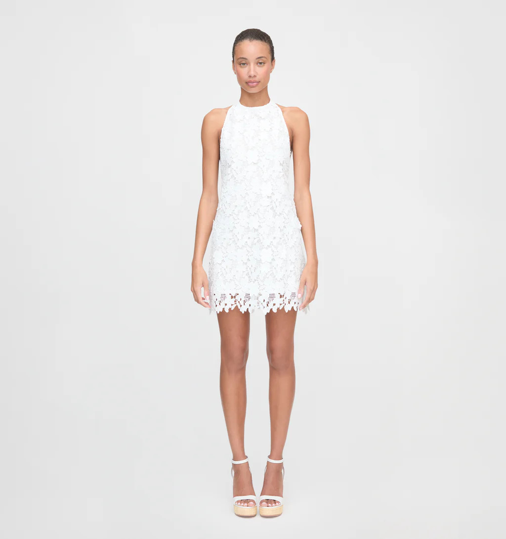 The Sasha Dress - White Floral Lace | Hill House Home US