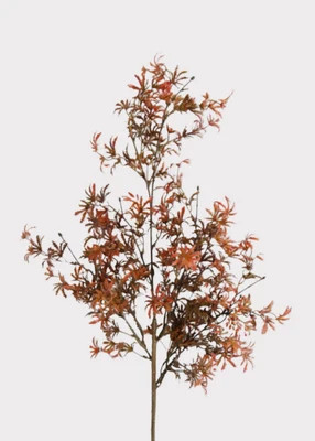 Fall Orange Red Artificial Japanese Maple Leaf Branch - 30" | Afloral