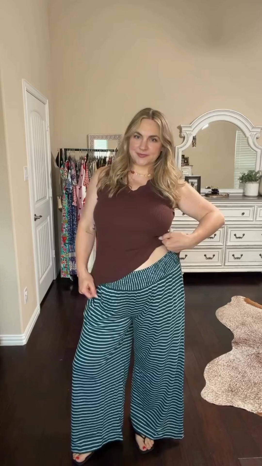 ummm hello?! My new fav color combo! 😍🐛🩵🤎comment “SHOP” for links! 

@aerie @zesica_official @amazonfashion #amazonfashion #amazonfashionfinds #comfyootd #midsize #outfitinspo mom style, affordable fashion finds, plus size outfit of the day

#LTKootd #LTKMidsize #LTKPlusSize