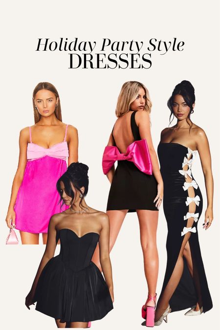 Holiday party dresses! Bow dresses, NYE dress

#LTKparties #LTKstyletip #LTKHoliday