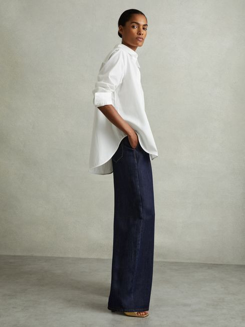 Raymond
                Double Pleat Wide Leg Jeans | Reiss UK