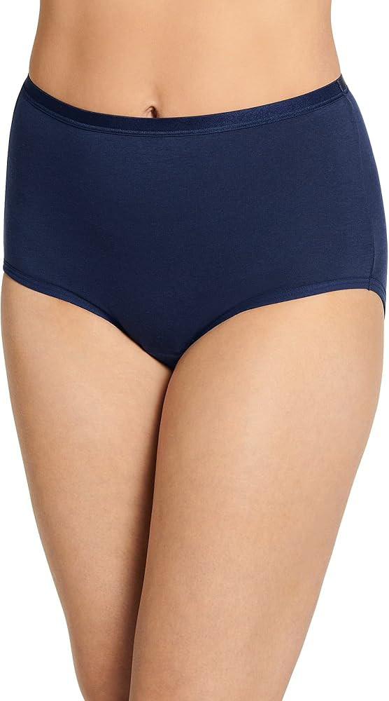 Jockey Women's Underwear Worry Free Cotton Stretch Moderate Absorbency Brief | Amazon (US)