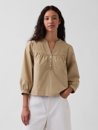 Poplin Popover Top | Gap (US)