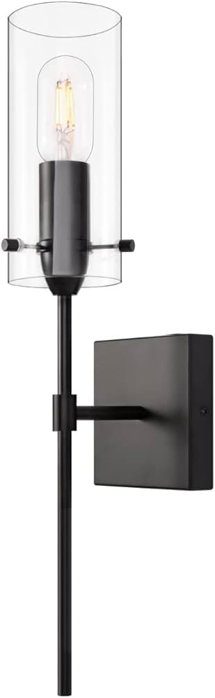 ZSMIHDOH Black Wall Sconces 1-Light, Bathroom Vanity Light Fixtures Over Mirror, Indoor Sconces V... | Amazon (US)