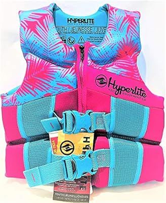 Hyperlite Wake Co Life Vest - Youth 55-88 lbs.USCG/TC Approved - Pink/Turquoise | Amazon (US)