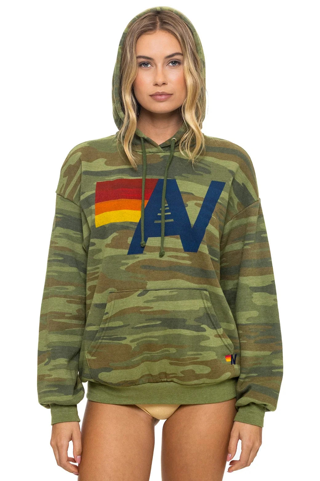 LOGO PULLOVER RELAXED HOODIE - CAMO | Aviator Nation