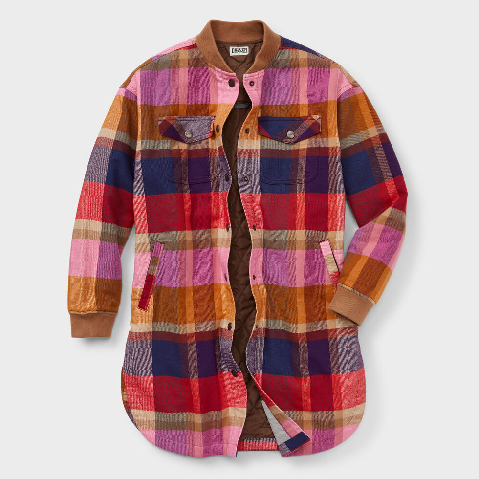 Women's Folklore Flannel Insulated Duster | Duluth Trading Co.