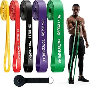 Resistance Bands for Working Out, 5-Levels Exercise Band Set, Pull Up Assistance Bands-Strength T... | Amazon (US)