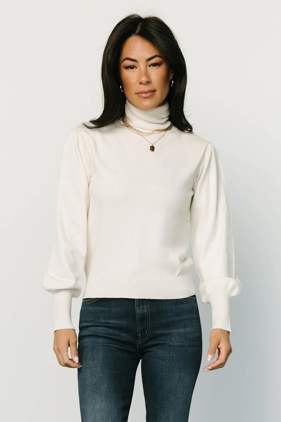 Danica Turtleneck Knit Top | Black | Baltic Born