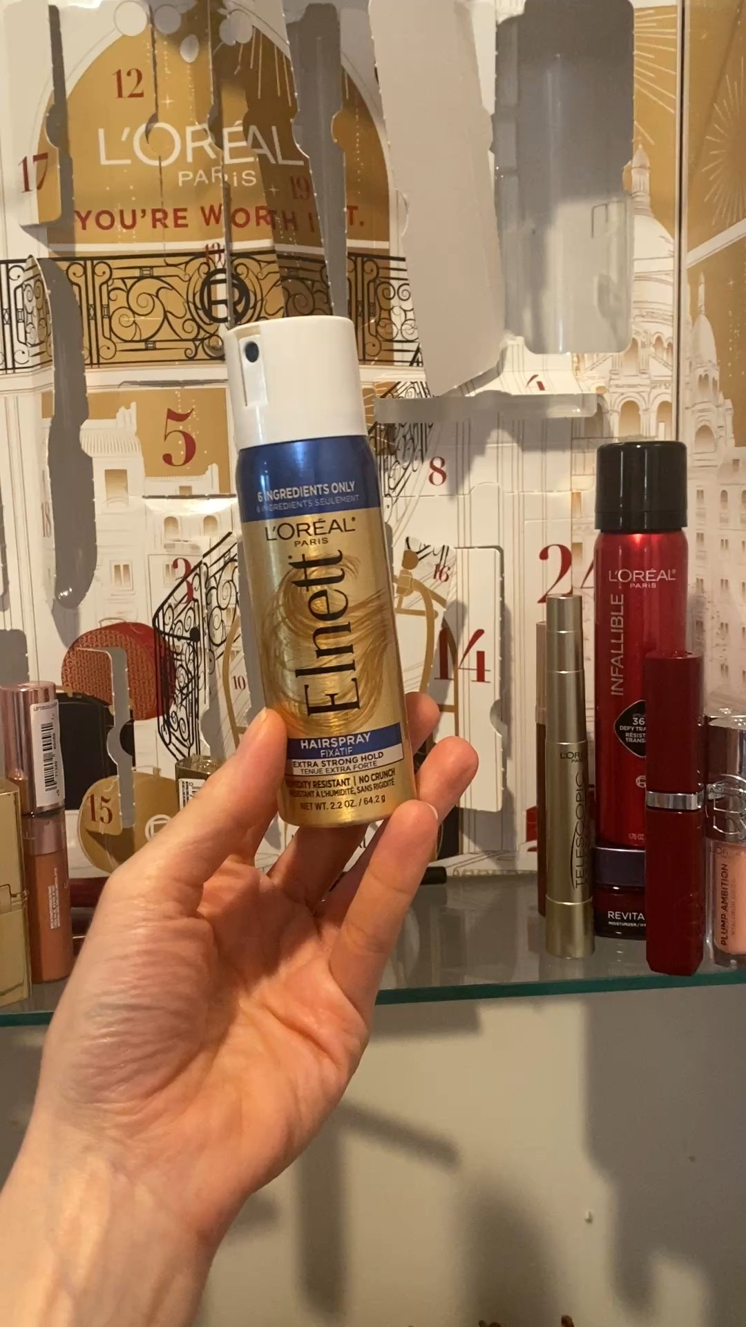 L’Oreal Paris Beauty Advent Calendar Day 23: Elnett Hair Spray #AmazonBeauty 

#LTKGiftGuide #LTKFindsUnder50 #LTKBeauty