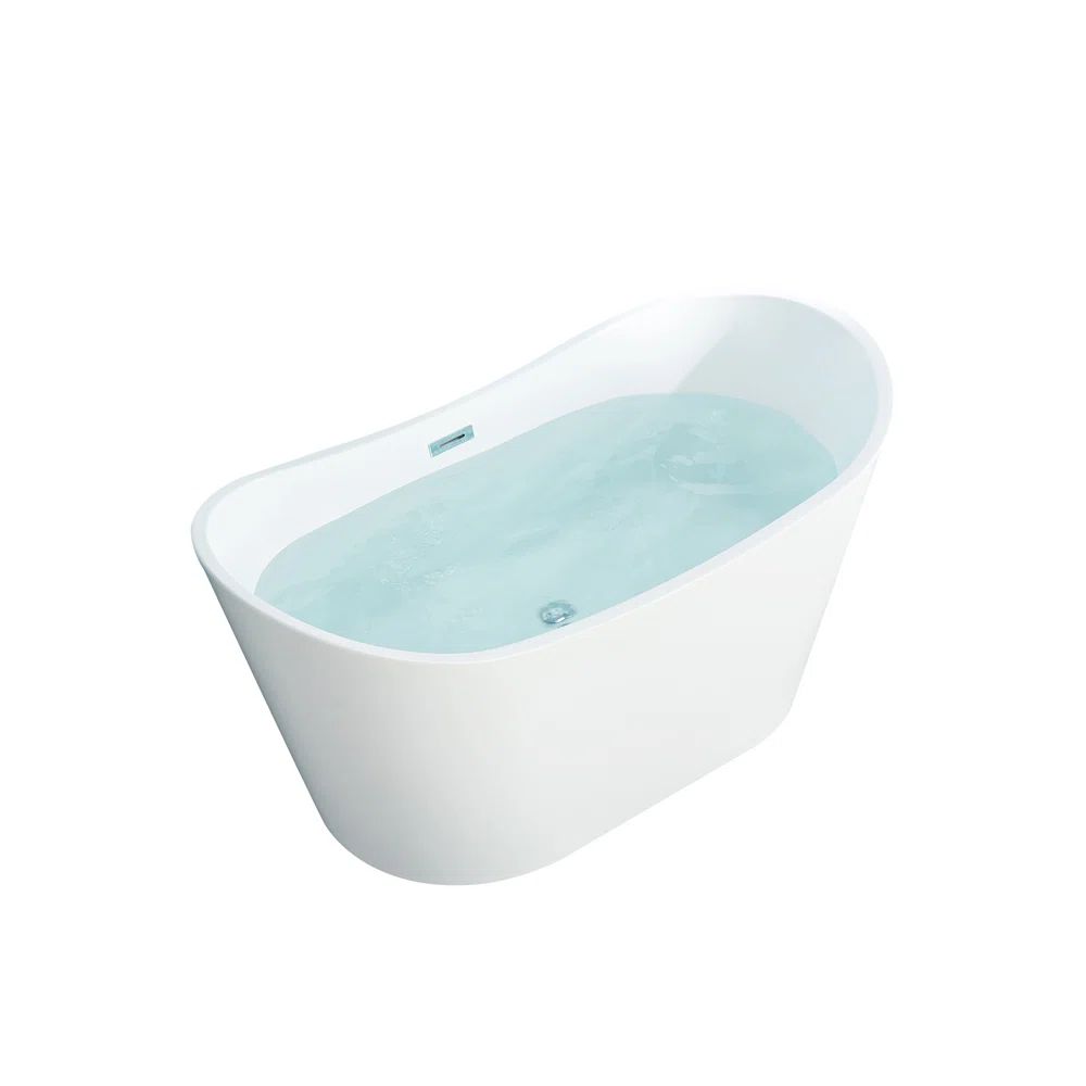 DV-1T151 59" x 30" Freestanding Soaking Acrylic Bathtub | Wayfair North America