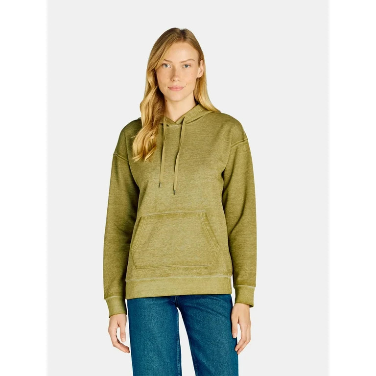 Time and Tru Women's Washed Hoodie, Sizes XS-XXL | Walmart (US)