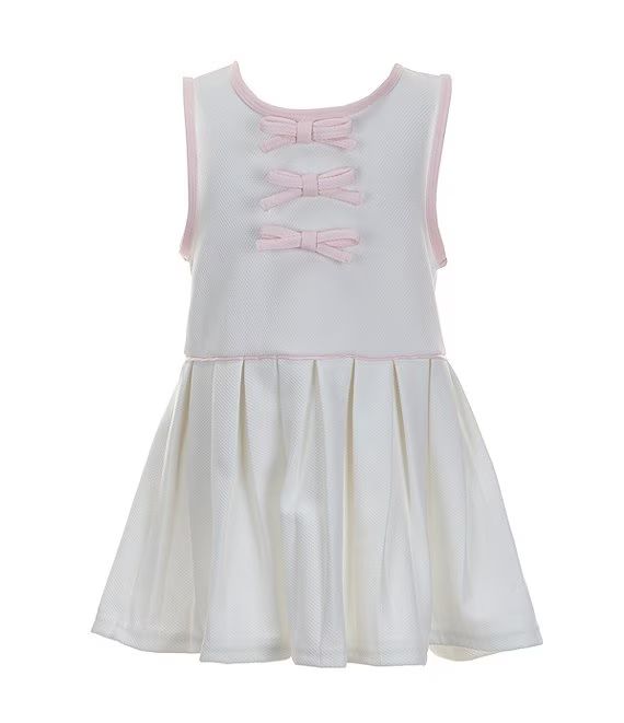 Edgehill Collectionx The Broke Brooke Little Girl 2T-6X Mignonne Bow Detail Pleated Tennis Dress | Dillard's