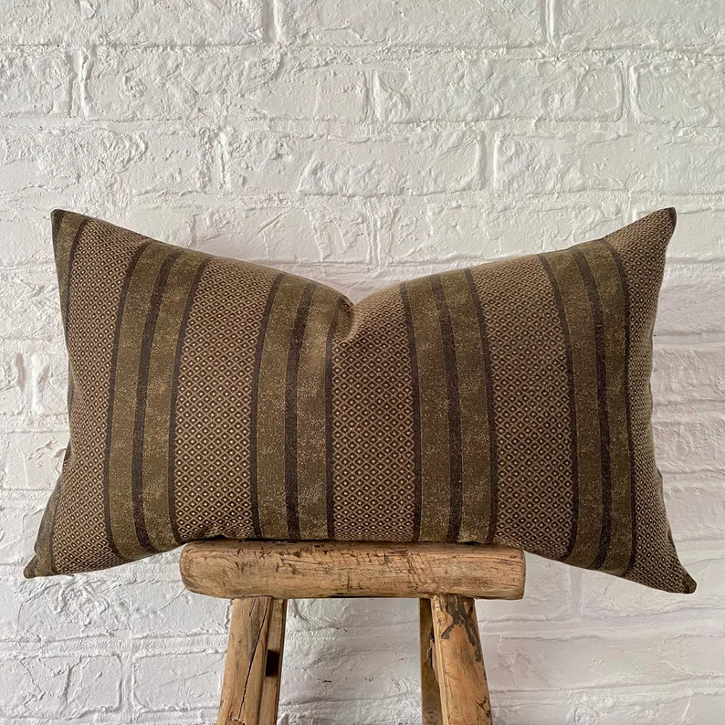 WEXFORD || Vintage Stripe Pillow Cover | Boho Pillow | Country Rustic | Modern Farmhouse | Marigo... | Etsy (US)