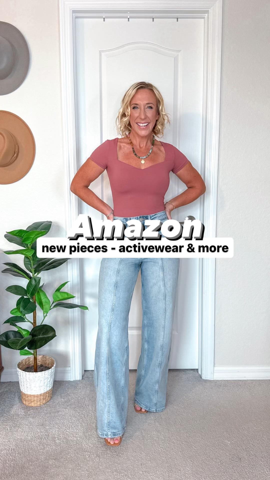 Amazon new pieces:
1. Flowy tennis skirt - size small. Such lightweight and stretchy fabric! Comes in 4 total colors.
2. Tennis dress - size small. Has good support, the cutest twist detail in the back, and separate shorts! Comes in 11 colors. 
3. Sweetheart double lined top - size small (runs slightly small). Super soft material. Comes in 6 colors. 
OTHER PIECES:
• white tee - size small.
• jeans - size 25.
• brown trousers- size small.
• navy trousers - size 2.
• skirt - size 2  
• 

#LTKVideo #LTKStyleTip #LTKFindsUnder50