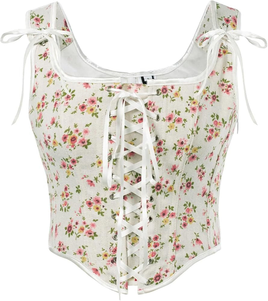 Scarlet Darkness Women Renaissance Corset Pirate Bustier Top Bodice Bodyshaper | Amazon (US)