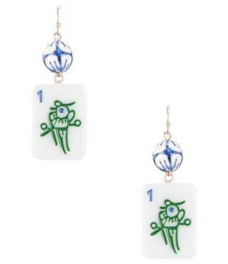 Bead Mahjong Tile Drop Earrings | Dillard's
