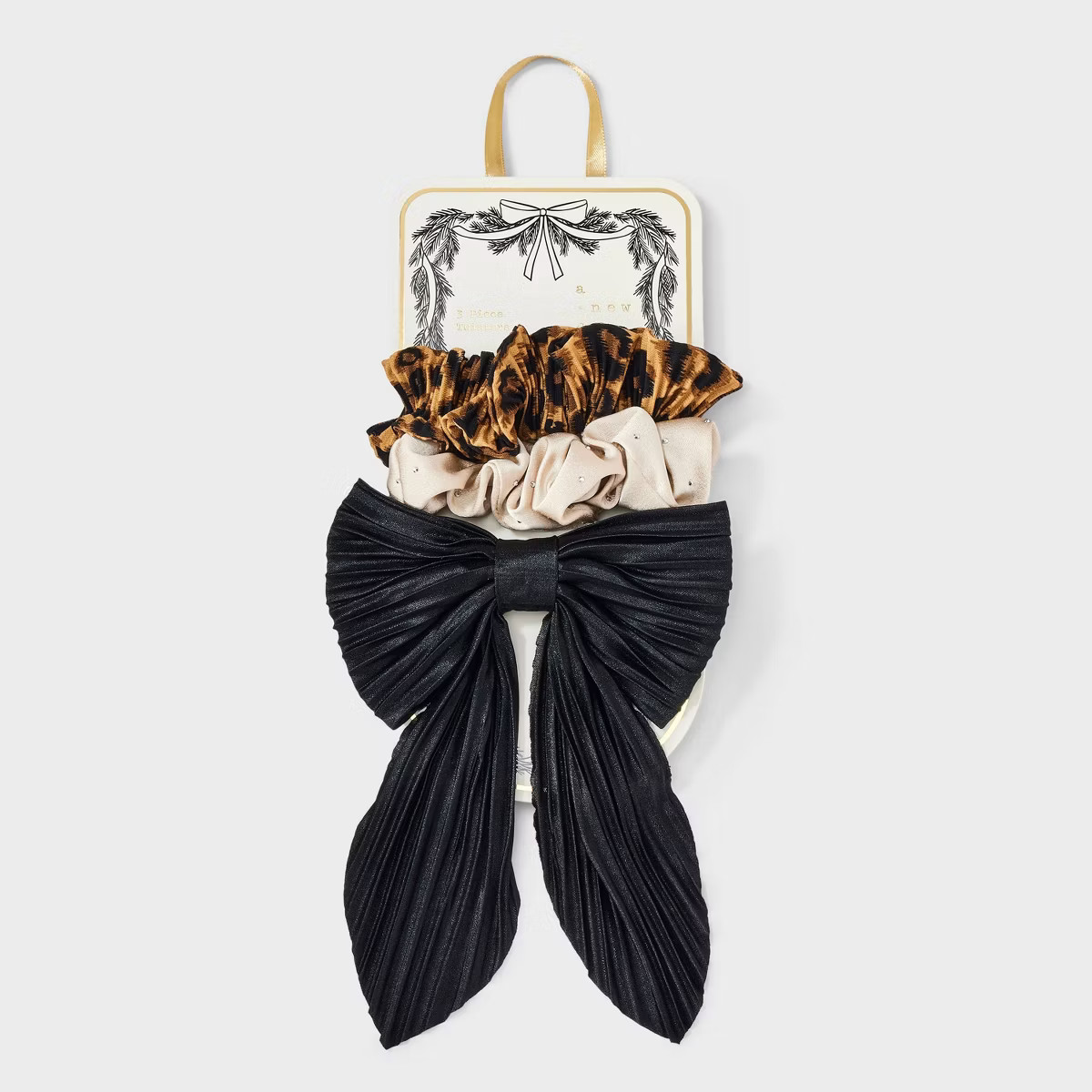 Hair Twister Set 3 pk - A New Day™ Leopard/Champagne/Black | Target