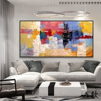 Large Abstract Painting Colorful Acrylic Canvas Wall Art | Etsy (US)
