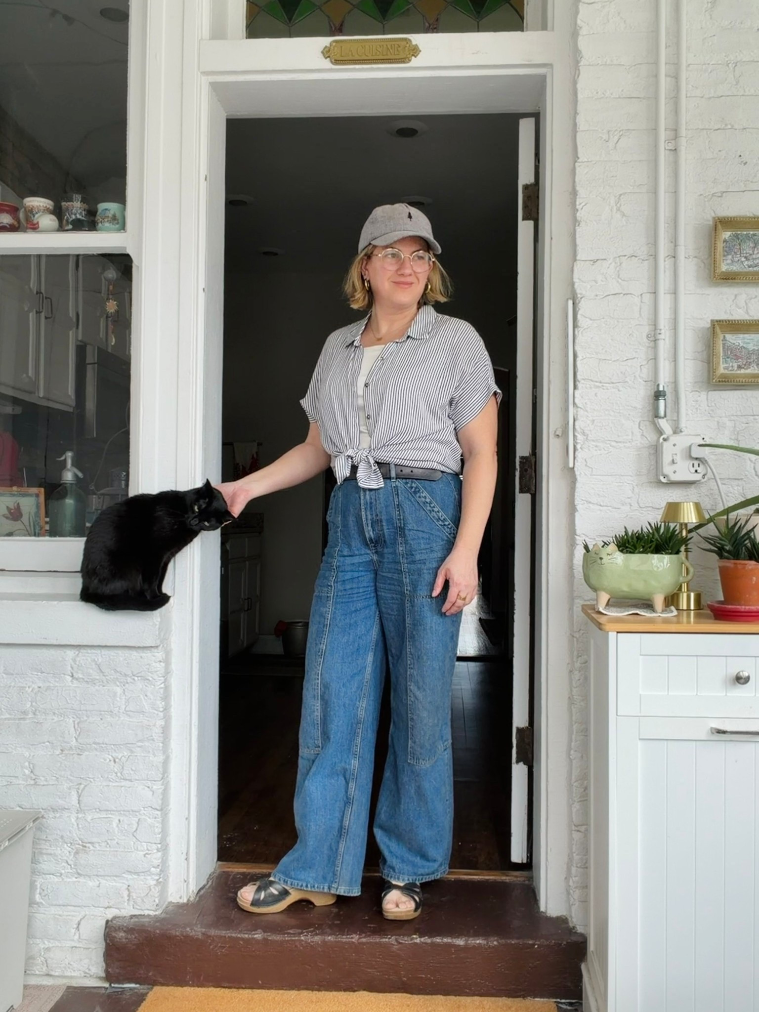 Yay for warm spring Sundays! I wasn’t thrilled with any of my shorts today and it’s just 70° so I’m sticking to jeans buy couldn’t resist my first sandals of the season. My toes need some love, though. 🤍 Unlinkables: Hat is Tentree. Shirt is Splendid. I have no idea what brand the white tank is but I thrifted it and it’s pretty basic.

#LTKMidsize #LTKootd #LTKOver40