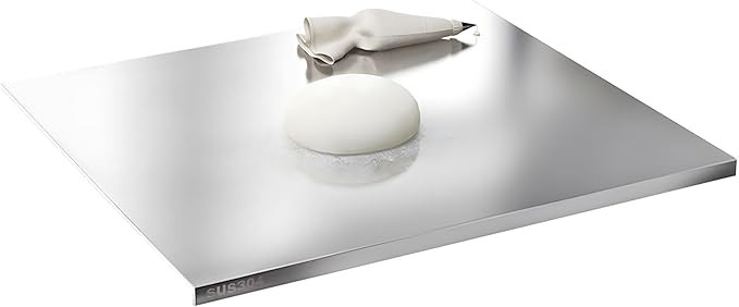 Stainless Steel Cutting Boards for Kitchen,304 Stainless Steel Chopping Boards with Lip and Non-s... | Amazon (US)