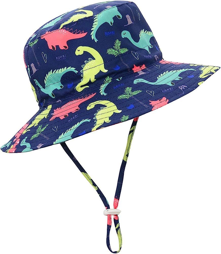 Baby Sun Hat UPF 50+ Sun Protective Toddler Bucket Hat Summer Kids Beach Hats Wide Brim Outdoor Play | Amazon (US)