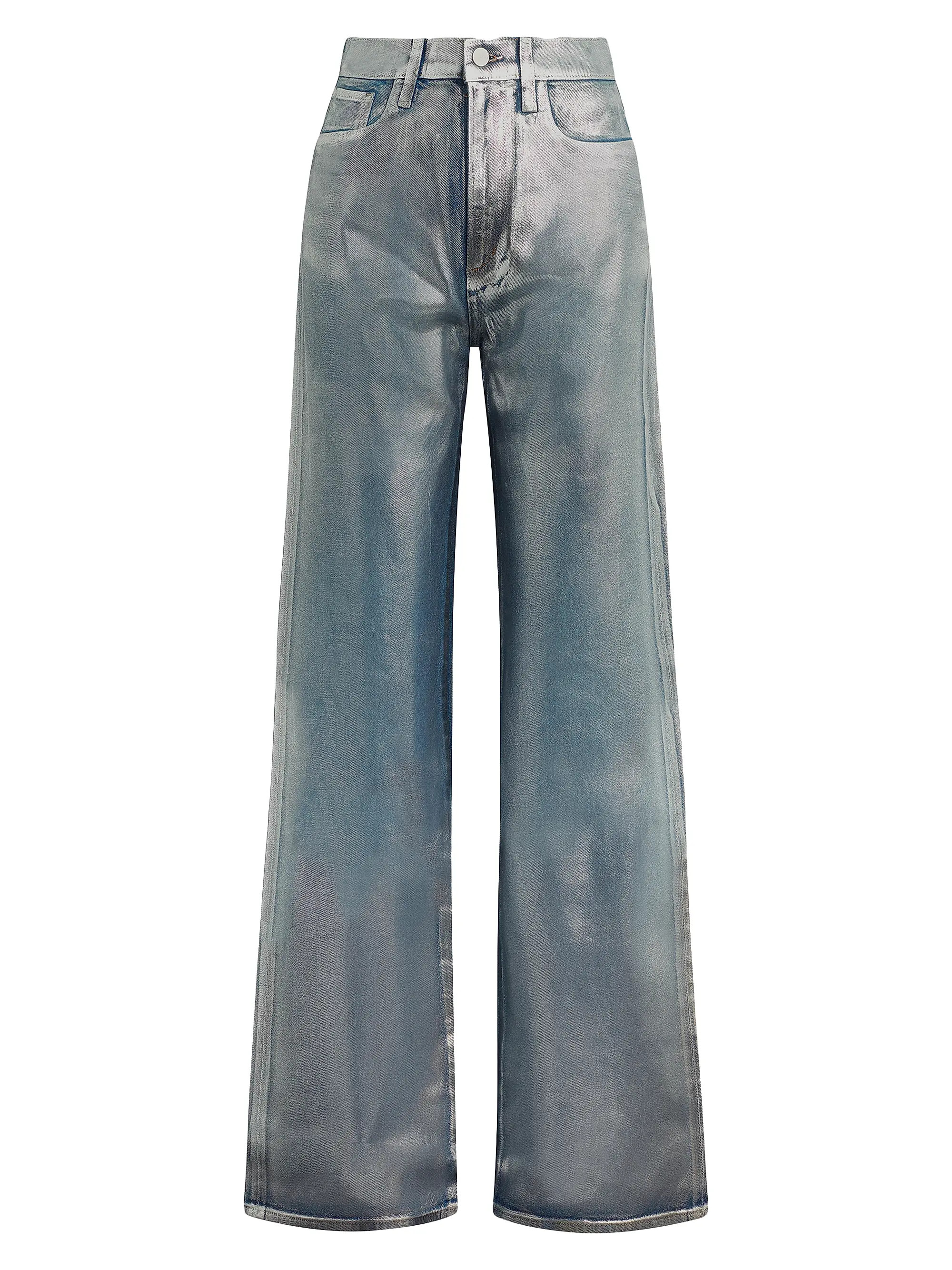 The Mia Coated High-Rise Wide-Leg Jeans | Saks Fifth Avenue
