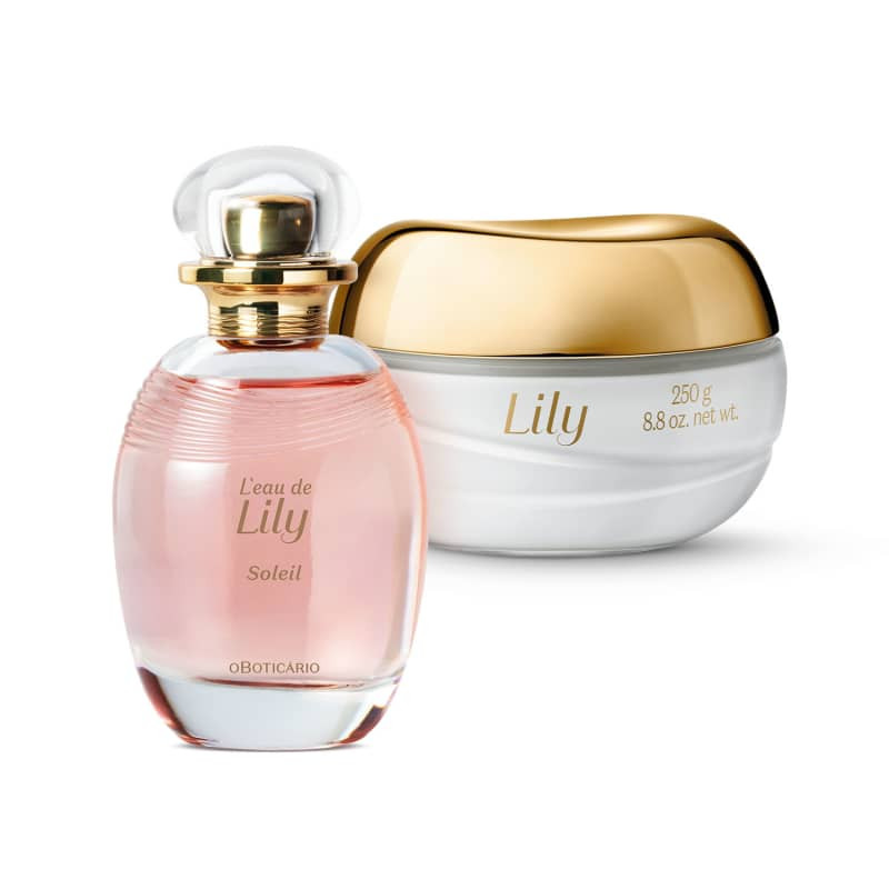 Combo Lily:  Soleil Desodorante Colônia 75ml + Creme Acetinado Hidratante Desodorante 250g | oBoticario (BR)