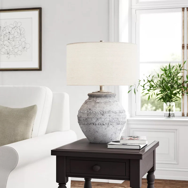 Amie 26" Gray Table Lamp | Wayfair Professional